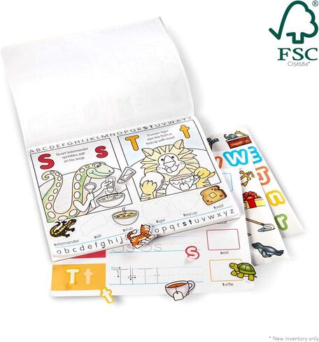Melissa & Doug Alphabet Activity Sticker Pad for Coloring, Letters (250+ Stickers) - Kids Activity Books, Learning Activities For Kids Ages 4+ in Saudi Arabia