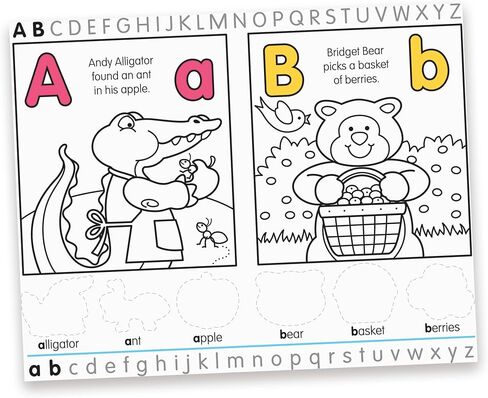Melissa & Doug Alphabet Activity Sticker Pad for Coloring, Letters (250+ Stickers) - Kids Activity Books, Learning Activities For Kids Ages 4+ in Saudi Arabia