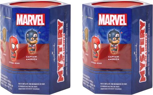 Hallmark Marvel Super Heroes Series Mystery Christmas Ornaments,Plastic, Set of 2 (0003HCM1161) in Saudi Arabia