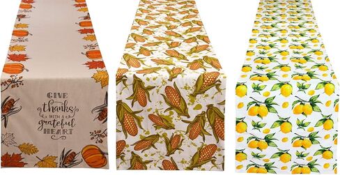 مفرش طاولة Yourtablecloth مصنوع من القطن بنسبة 100% ديكور أنيق للمناسبات الداخلية والخارجية - فراشة، 14 × 72 in Kuwait