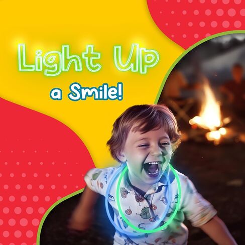 Windy City Novelties 22" Glow Stick Necklaces – 50 Pack for Summer Parties, Camping & July 4th Celebrations (Assorted) in Kuwait
