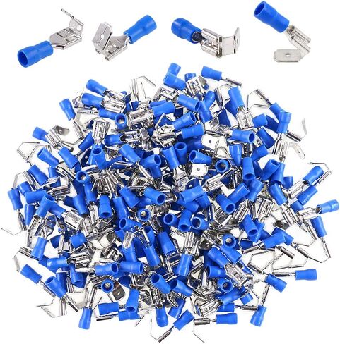 Glarks 50pcs 16-14 Gauge Semi Insulated Piggy Back Spade Electrical Insulated Quick Splice Crimp Terminals Connectors in Saudi Arabia
