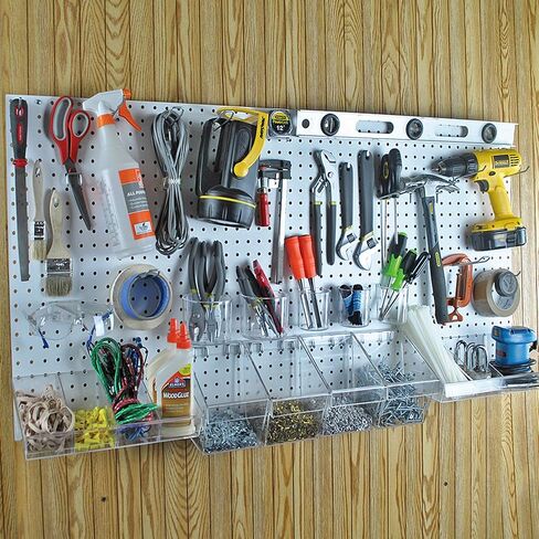 Azar Displays 900988-BLK طقم منظم بيجبورد مكون من 125 قطعة (2-24 بوصة × 24 بوصة")، أسود in Kuwait