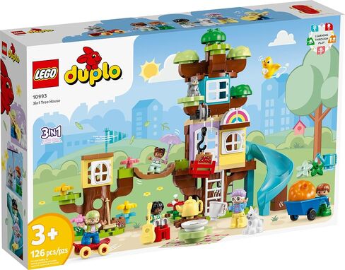 LEGO DUPLO 3in1 Tree House 10993 Creative Building Toy for Toddlers, Includes 8 Figures for Teaching Social Skills, Playing Together and Group Play, Great Birthday Gift for Kids in Saudi Arabia