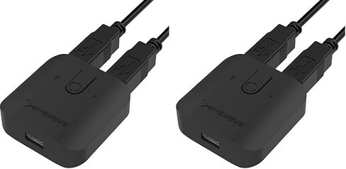 مفتاح مشاركة SABRENT USB 2.0 لأجهزة الكمبيوتر المتعددة والأجهزة الطرفية ومؤشرات جهاز LED (USB-SW20) (عبوة من قطعتين) in Kuwait
