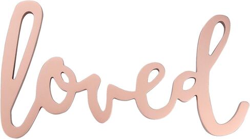 ديكور حائط/تعليق على الحائط من الخشب الذهبي الوردي من Lambs & Ivy Signature Loved in Kuwait