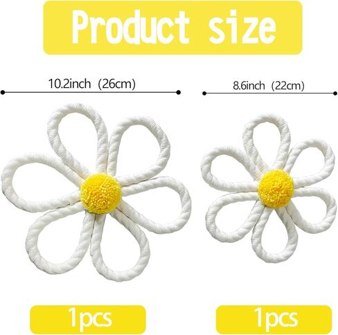 ديكور حائط على شكل زهرة الأقحوان من Ereniko Boho لغرفة نوم الفتيات وغرفة الأطفال وغرفة المعيشة وغرفة المعيشة in Kuwait