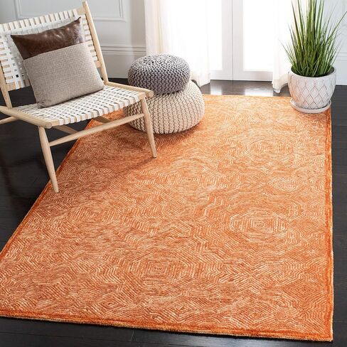 SAFAVIEH Ikat Collection 6' Square Rust IKT506P Handmade Premium Wool Area Rug in Saudi Arabia
