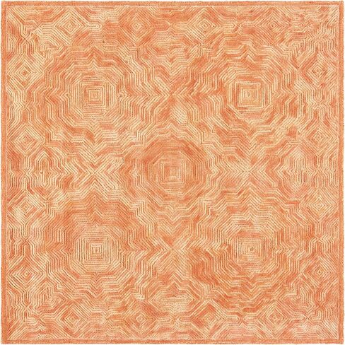 SAFAVIEH Ikat Collection 6' Square Rust IKT506P Handmade Premium Wool Area Rug in Saudi Arabia