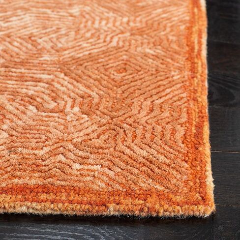 SAFAVIEH Ikat Collection 6' Square Rust IKT506P Handmade Premium Wool Area Rug in Saudi Arabia