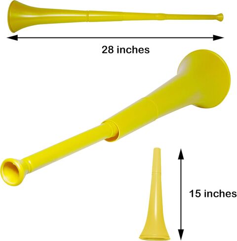 Windy City Novelties Orange World Cup Collapsible Stadium Horn | 28" | Team Spirit Football Sports Fans Supplies Noisemakers Sport Events Air Horn in Kuwait