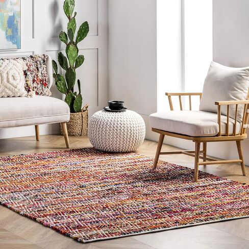 nuLOOM Rochell Hand Woven Chevron Accent Rug, 2x3, Magenta in Saudi Arabia