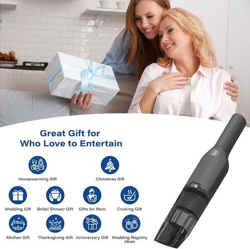 Mini Vacuum Cleaner, Handheld Vacuum Cordless with13KPA Suction Brushless Motor, 1.25lbs Ultra-Lightweight, LED Light, Portable Vacuum for Car & Home Cleaning (Grey) in Saudi Arabia