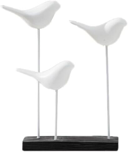 Anding White Bird Sculptures Decorative Accessories, Small Animal Statues, Modern Home Decoration, Bird Sculptures, Coffee Table, Shelf Knickknacks (A51524 White Bird) in Saudi Arabia