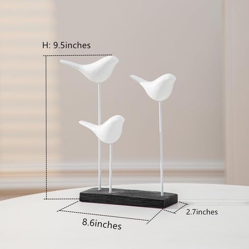 Anding White Bird Sculptures Decorative Accessories, Small Animal Statues, Modern Home Decoration, Bird Sculptures, Coffee Table, Shelf Knickknacks (A51524 White Bird) in Saudi Arabia