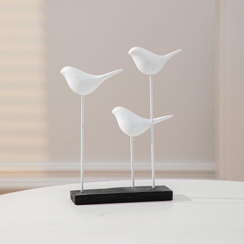 Anding White Bird Sculptures Decorative Accessories, Small Animal Statues, Modern Home Decoration, Bird Sculptures, Coffee Table, Shelf Knickknacks (A51524 White Bird) in Saudi Arabia