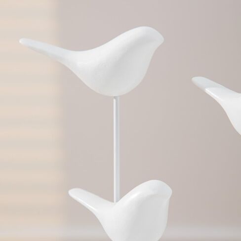 Anding White Bird Sculptures Decorative Accessories, Small Animal Statues, Modern Home Decoration, Bird Sculptures, Coffee Table, Shelf Knickknacks (A51524 White Bird) in Saudi Arabia