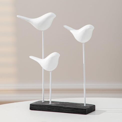 Anding White Bird Sculptures Decorative Accessories, Small Animal Statues, Modern Home Decoration, Bird Sculptures, Coffee Table, Shelf Knickknacks (A51524 White Bird) in Saudi Arabia