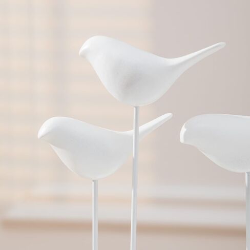 Anding White Bird Sculptures Decorative Accessories, Small Animal Statues, Modern Home Decoration, Bird Sculptures, Coffee Table, Shelf Knickknacks (A51524 White Bird) in Saudi Arabia