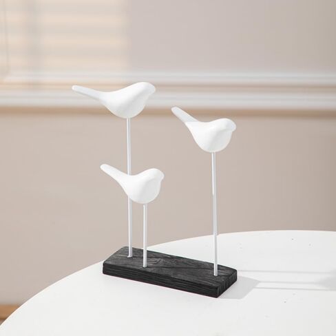 Anding White Bird Sculptures Decorative Accessories, Small Animal Statues, Modern Home Decoration, Bird Sculptures, Coffee Table, Shelf Knickknacks (A51524 White Bird) in Saudi Arabia