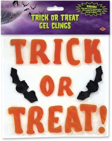 Beistle Trick or Treat Gel Clings, 7-1/2-Inch by 7-1/2-Inch in Saudi Arabia