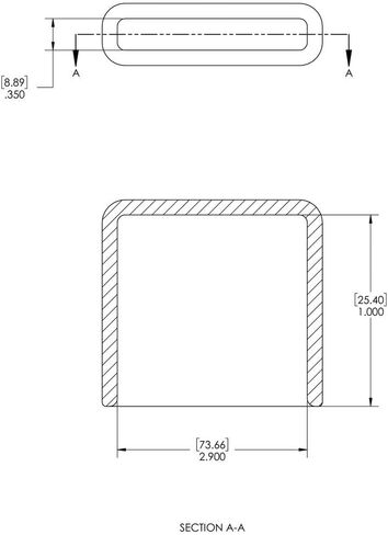 Caplugs VRF-125X2000-16 VRF Series - غطاء نهائي مستطيل من الفينيل مع قبضة نهاية مسطحة، 40 عبوة، بلاستيك أسود، مقابض مقبض بطول 1.000 بوصة × عرض 2.000 بوصة، ودروع طلاء، وأغطية طرفية، وأغطية ESD (99390522) in Saudi Arabia