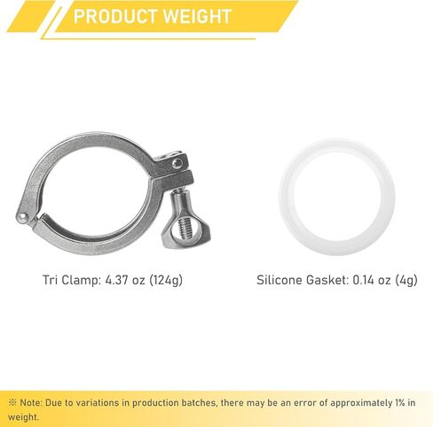1.5 Inch Tri Clamp with Silicone Gasket 304 Stainless Steel 1.5" Single Pin Tri-Clamp Light Duty Sanitary TC Fittings Quick Connect Clamps 2PCS in Saudi Arabia