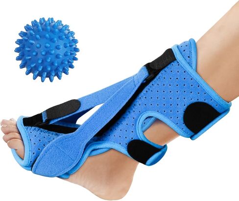 Plantar Fasciitis Night Splint, 2024 Upgraded Adjustable Plantar Fasciitis with Massage Ball for Foot Pain Relief by Plantar Fasciitis Achilles Tendonitis Foot Drop, Achilles Tendonitis in Saudi Arabia