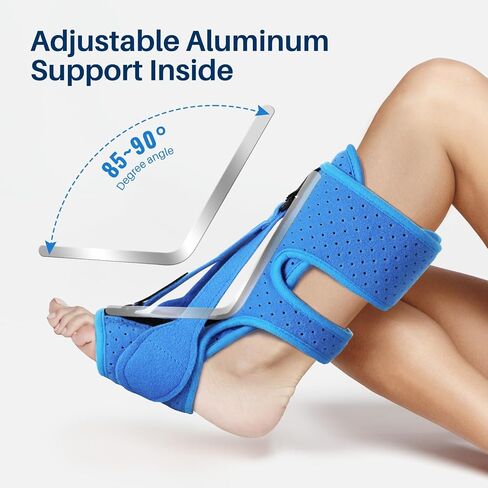 Plantar Fasciitis Night Splint, 2024 Upgraded Adjustable Plantar Fasciitis with Massage Ball for Foot Pain Relief by Plantar Fasciitis Achilles Tendonitis Foot Drop, Achilles Tendonitis in Saudi Arabia