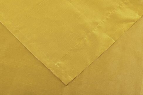 مجموعة ستائر Regal Home Collections مكونة من قطعتين من الستائر المصنوعة من الحرير الصناعي شبه شفافة - ألوان متنوعة (أصفر) in Saudi Arabia