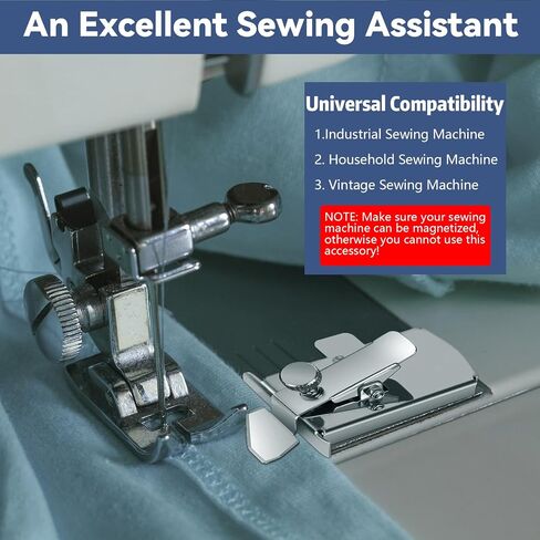 Magnetic Seam Guide for Sewing Machine, 2Pcs Sewing Guides with Clips, Hem Guides, Seam Guides, Universal Sewing Machine Accessories in Saudi Arabia