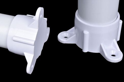 أغطية براغي الطاولة تركيبات PVC، شفة PVC لـ 1-1/4 بوصة جدول 40 أنبوب PVC، مشاريع حامل قضيب PVC DIY، براغي تثبيت متضمنة، درجة الأثاث [10 عبوات] in Kuwait