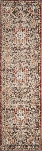 SAFAVIEH Bijar Collection 2'3" x 6' Brown / Rust BIJ648D Traditional Oriental Distressed Non-Shedding Living Room Entryway Foyer Hallway Bedroom Runner Rug in Saudi Arabia