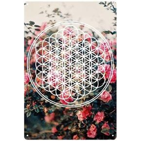 Bring Me The Horizon Vintage Metal Tin Sign Poster Wall Plaque Decor Art Toilet Retro Metal Signs For Home Bathroom Restaurants Kitchen Garden Man Cave Garage Coffee Wall Decor 8x12 Inch