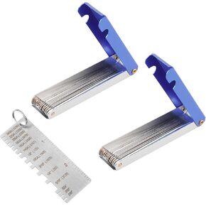 2Packs Torch Tip Cleaner for Cleaning Welding Cutting Nozzles, Gas Orifices, Oxy-Acetylene, 1Pack Sheet Metal Thickness Gauge Measuring Tool, Great Welding Gage Plated Size Inspection Tool