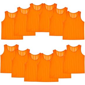 12 Pack Soccer Jersey Basketball Pinnies Scrimmage Vests Team Practice Jerseys for Kids Youth Adult