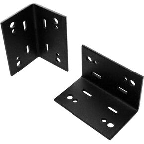 Ozco Building Products 56615 Flush Inside 90-degree Plate Connector (2 per Pack),Black