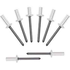 120Pcs 3/16" x 5/8" Closed End Aluminum Blind Rivets with Steel Mandrel,4.8x16mm Pop Rivets Dome Head(Grip 0.5-0.625 Inch)