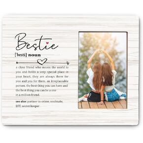 Bestie Gifts Picture Frame-Bestie Noun Photo Frame，Bestie Gifts for Women,4x6 Picture Frame Gift