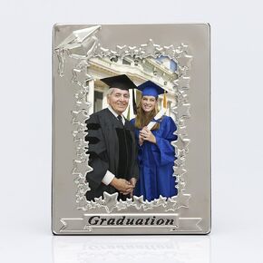 MIMOSA MOMENTS Metal 2024 Graduation Picture Frame, Class of 2024 4x6 photo, Shiny Silver with black antique (4x6'' photo, Silver)