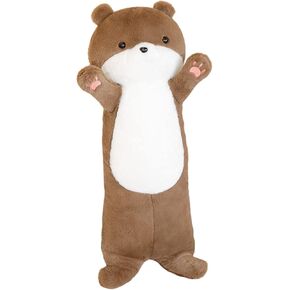 CAZOYEE Super Soft Otter Plush Hugging Pillow, Cartoon Sea Otter Stuffed Animal Plush Doll, Christmas Birthday for Kids Children Girls Boys, 27.5"