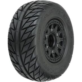 Pro-line Racing 1/10 Street Fighter Fr/Rr 2.2"/3.0" SC Mounted 12mm Black Raid (2), PRO116710