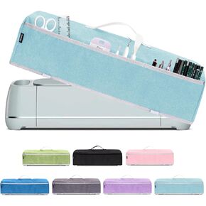 Ginsco Waterproof Dust Cover for Cricut Maker 3, Cricut Maker, Cricut Explore 3 Machine, Cricut Explore Air 2, Cricut Maker Cover with 3 Front Pockets for Cricut Accessories and Supplies Tools Pens Gray