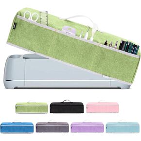 غطاء غبار مقاوم للماء من جينسكو لجهاز Cricut Maker 3، صانع Cricut، جهاز Cricut Explore 3، Cricut Explore Air 2، غطاء صانع Cricut مع 3 جيوب أمامية لملحقات Cricut ولوازم الأدوات والأقلام باللون الرمادي