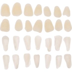 EXCEART Teeth Veneer 100 Pieces Artificial Resin Tooth Fillings Temporary Veneer Tooth Replacements Tooth Repair Supply
