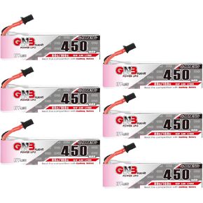 GAONENG 4Packs GNB Tiny Hawk 1S LiPo Battery 450mAh 3.8v 80C 4Packs for Emax Micro Indoor Racing Drone