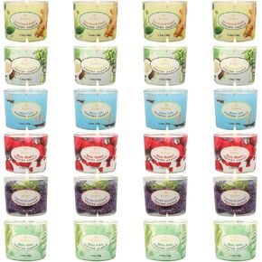 HOME & RELAX 24 Packs Scented Glass Candles,Small Candles in Bulk, Candles for Home Scented,Bulk Candles,Strong Scented Candles with 6 Flower Flavors,Mother's Day Gifts in Saudi Arabia