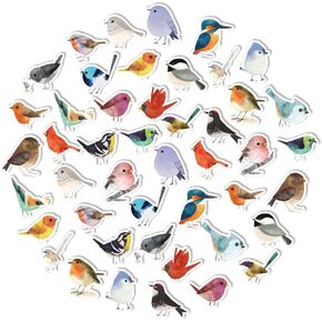 Bird Scrapbook Stickers, Obujopal 46PCS Small Stickers for Junk Journal, Scrapbooking, Bullet Journal, DIY Decoration, Planners, Suitcase, Diary, Notebooks, Album, Laptop, Phone Cases, and Art Crafts