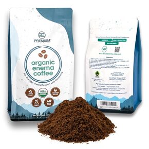 PE Premium Enema Organic Coffee for Enemas (1LB) Light Roast, Medium Ground. Ideal for Liver Cleansing, Colon Cleansing, Gerson Coffee Enemas (3 Pack)
