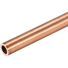 uxcell Copper Round Tube, 6mm OD 1mm Wall Thickness 300mm Long Straight Pipe Tubing